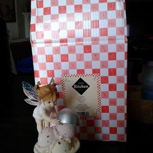 Fairy Figurine with Silver and Pink Accents